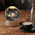 thumbnail image 3 of 3D Planet Crystal Ball,with Wooden Base,3D Crystal LED Night Light,Space Galaxy Crystal Ball,3D Engraved Solar System Planets Crystal Ball with LED Light Base,Home Decoration by, 3 of 5
