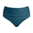 thumbnail image 3 of Girl's High Waisted Full Coverage Bikini Bottom Ruched Bathing Suit Bottoms for Girl Tummy Control Swim Bottoms, 3 of 4