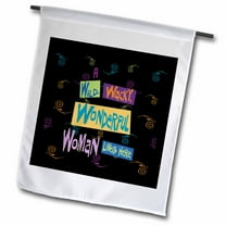 3dRose, Wild Wacky Wonderful Woman, 12 x 18 inch Garden Flag