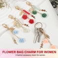 thumbnail image 4 of Uxcell Rose Keychain Pendant, Rose Flower Purse Charm for Handbags Floral Keyring with Chain Tassel for Women Girls Tote Bags White, 4 of 7