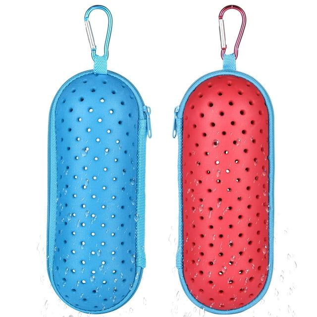 Estuche para Lentes de Natación Hawflu para Goggles de Natación EVA Azul Claro+Rosa
