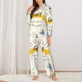 thumbnail image 2 of Gukieu Golf Icons And Golfer Print Women's Long Sleeve Pajama Set, Button Top Elastic Pocket Pajama Pants Two Piece Set Home Wear-XX-Large, 2 of 7