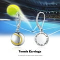 thumbnail image 6 of Midir&Etain Tennis Earrings 925 Sterling Silver Sports Dangle Drop Earrings Baseball Jewelry for Women Birthday, 6 of 7