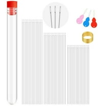 65 Pcs Bead Needle Set Big Eye Bead Needle Seed Needle with 3 Sizes Straight Beading Needles and Thimble for Bead