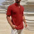 thumbnail image 4 of pstuiky camisas de manga larga para hombre, Camisas de manga larga con cuello alto y botones sólidos para hombre top de hombre xxxl, 4 of 8
