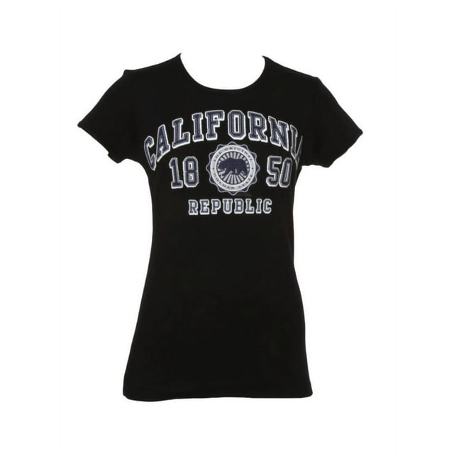 Cali T-Shirt à Manches Courtes pour Femmes - California 1850 - 2TG Noir