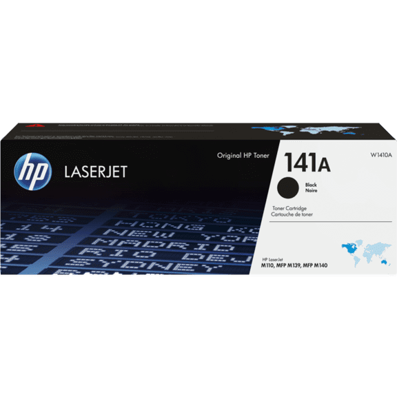 HP 141A Black Original LaserJet Toner Cartridge, ~950 pages, W1410A