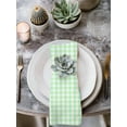 thumbnail image 2 of Green Grid Cloth Napkins Set of 8 Reusable Dinner Napkins, Checkered Plaid Gingham Lattice Trellis Print Cocktail Napkin Washable Table Napkins for Wedding/Holiday Party/Baby Shower 20"x20", 2 of 7