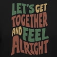 thumbnail image 2 of Teelocity Men's Black Let's Get Together and Feel Alright Relaxed Fit Short Sleeve Graphic T-Shirt, 2 of 3