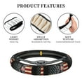 thumbnail image 6 of Haiem Veterans Day1 Print Steering Wheel Cover 15 Inches for Women Men, Neoprene Anti-Slip Cute Car Steering Wheel Grip Wrap Car Accessories Protective Case Cover for Vehicle Truck SUV, 6 of 8