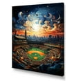 thumbnail image 2 of Designart "Night s Arena Glow Stadium Illumination III" Cityscapes Canvas Print, 2 of 5