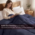 thumbnail image 5 of Superior Solid Comforter Down Alternative Bedding, Queen, Navy Blue, 5 of 9