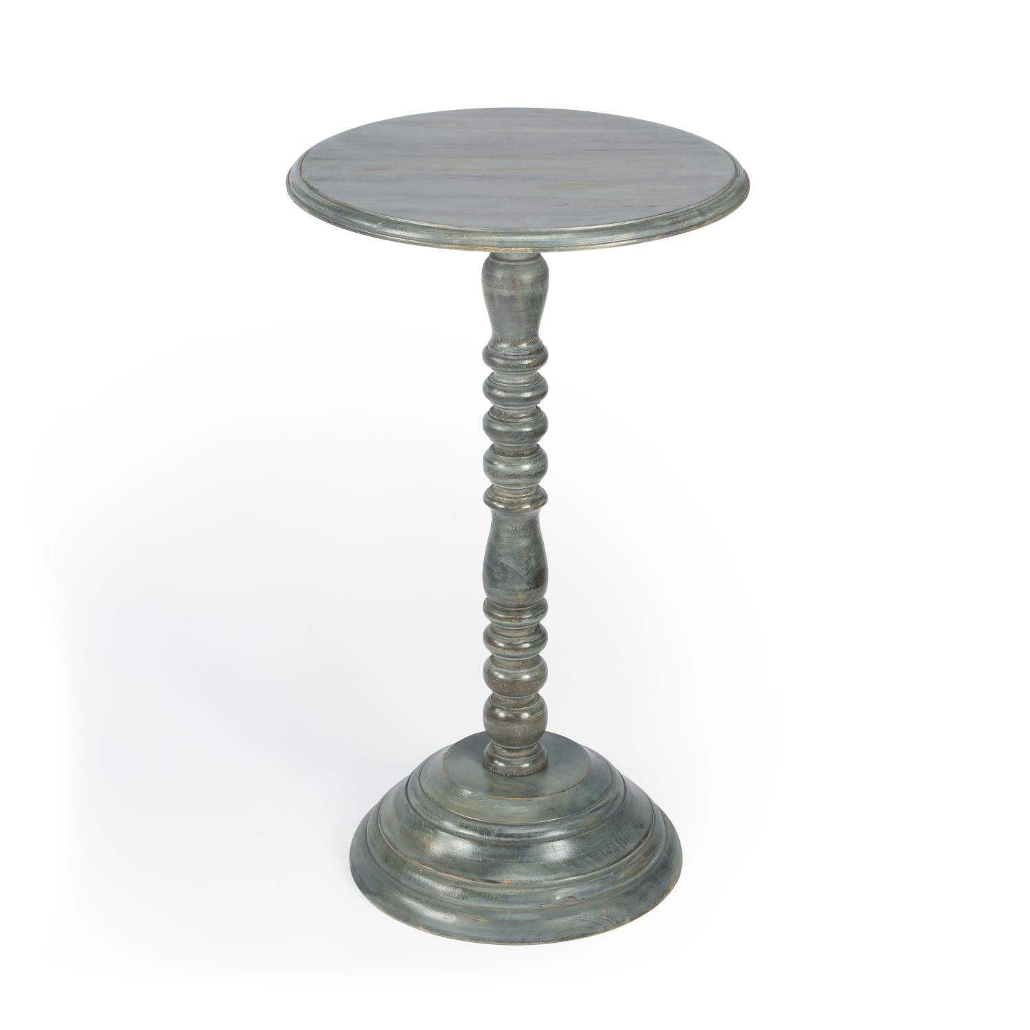 Butler Specialty Company Dani Solid Wood Pedestal 16"W Accent Table - Gray - image 2 of 7