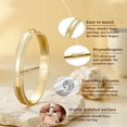 thumbnail image 3 of YOUNGYUE 14K Gold Plated Hoop Earrings for Women Hypoallergenic Thick Gold Hoops Earrings with Sparkly Cubic Zirconia, 3 of 7