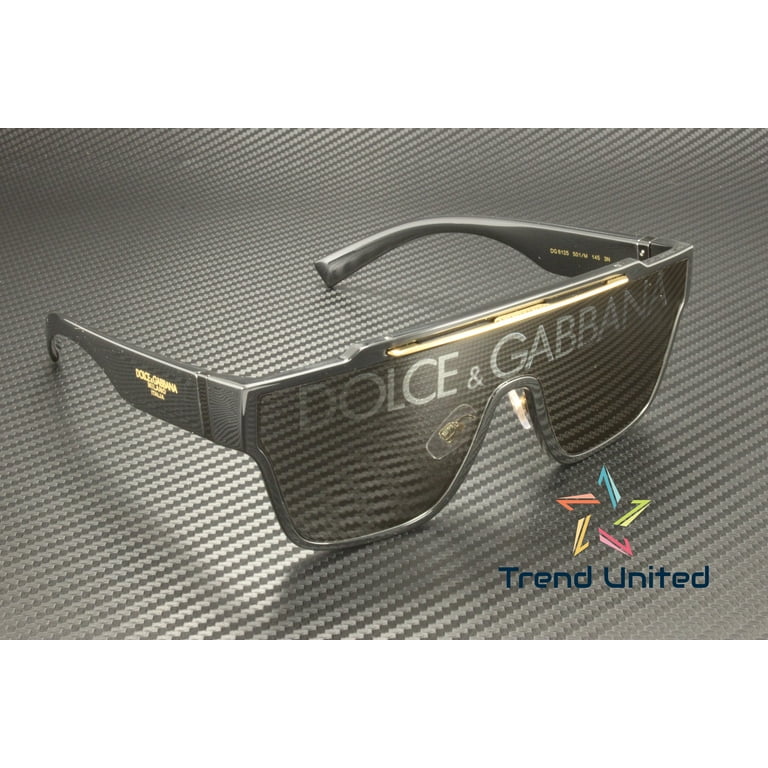 Dolce & Gabbana DG 6125 Unisex Shield Sunglasses, Black  display picture 1