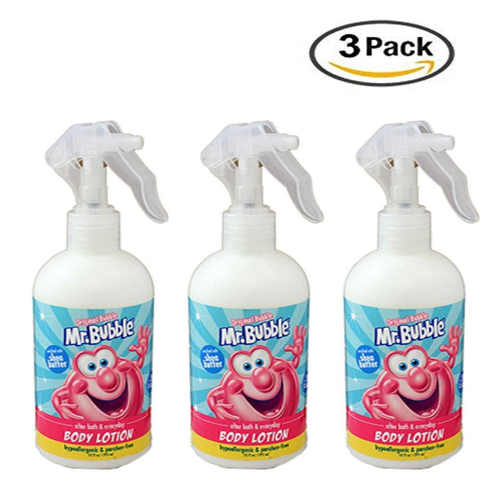 Mr. Bubble Body Lotion Trigger Spray With Shea Butter 10 Fl Oz (Pack Of