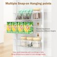 thumbnail image 5 of Delamu 5-Tier over Door Metal Spice Rack, over The Door Pantry Organizer, Hanging Shelf for Kitchen Storage and Organization, White 50 inch, 5 of 9