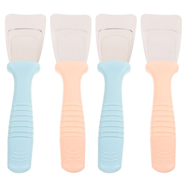 4 raspadores de hielo de acero inoxidable para refrigerador, congelador, pala para hielo, herramienta de limpieza de hielo
