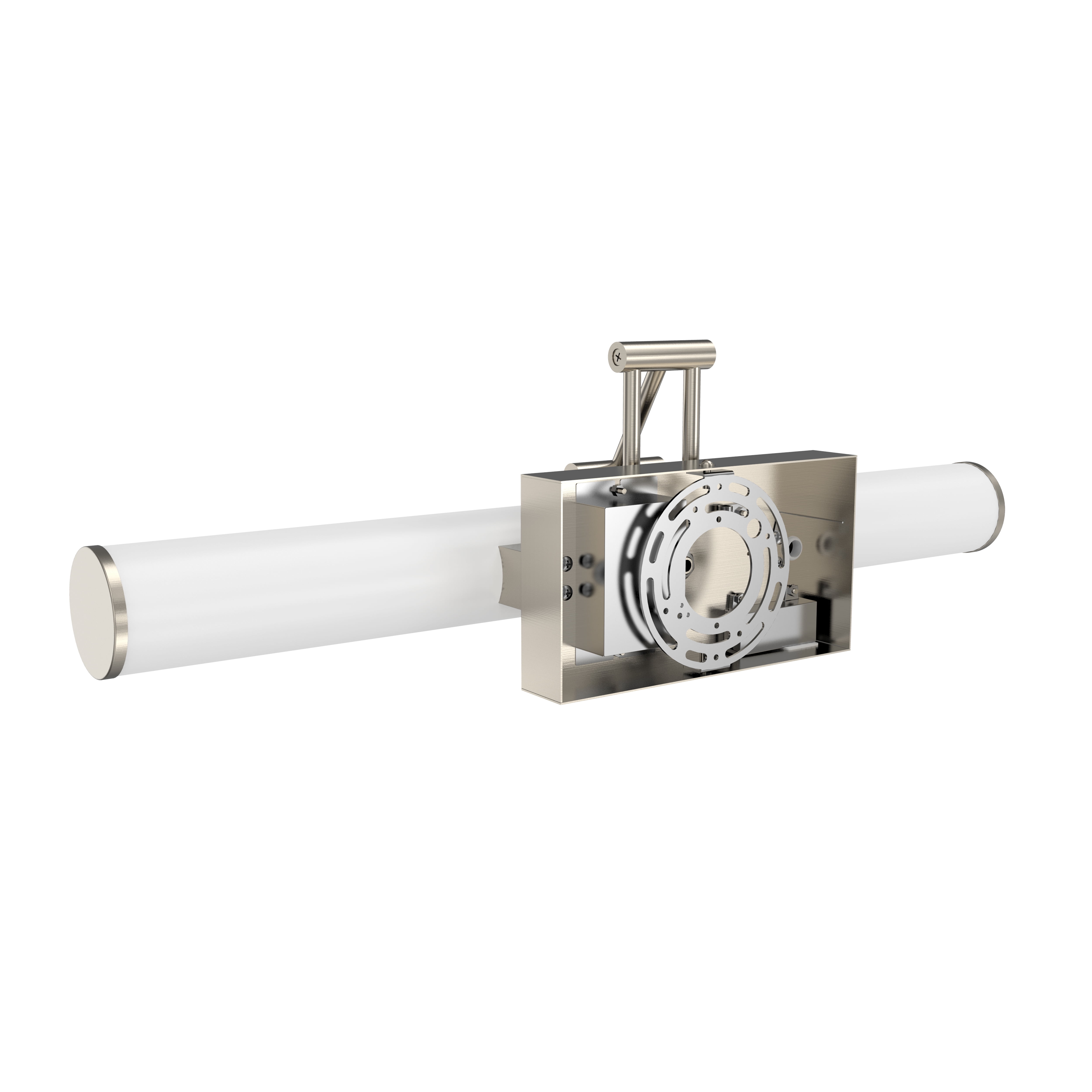 3-Light LED Vanity Light Bar for Bathroom and Makeup with 2CCT Selectable Dimmable Round Shade Brushed Nickel