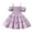 Purple, variant on Toddler Girl Dress Kids Short Sleeve Tulle Ruffles Solid Princess Wedding Party Tutu Dress Girl Dresses Brown 18-24Months