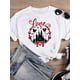 thumbnail image 1 of Disney Fashion Leopard Love Ear Trend Women Cartoon Print Clothing Mickey Mouse Tee Shirt Casual Graphic Short Sleeve T-shirtsXXL Gao Jinjia LED, 1 of 2