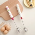 thumbnail image 6 of Stainless Steel Egg Beater, Heavy Duty Semi-Automatic Whisk for Kitchen, 12 Inch Rotary Hand Mixer, Drink Stirrer for Frothing Milk, Blending, Mixing, Whipping Smoothies and Shakes,B, 6 of 9