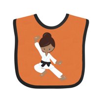 Inktastic African American Girl, Black Belt, Karate Girl Girls Baby Bib