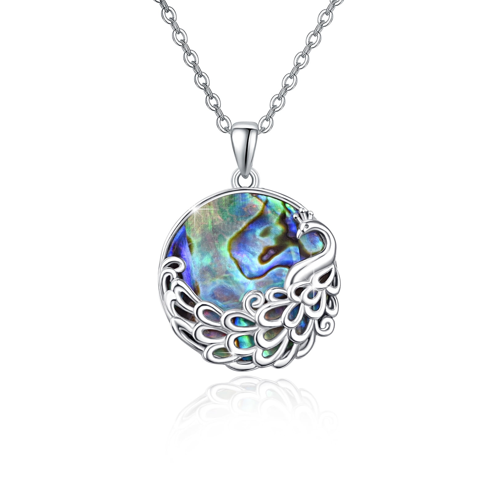 Fashion Woman 925 Silver Mermaid MIX Fire Opal Charm Pendant Necklace Chain ~~!