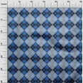 thumbnail image 2 of oneOone Cotton Poplin Blue Fabric Argyle Check Fabric For Sewing Printed Craft Fabric By The Yard 42 Inches Wide, 2 of 4