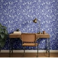 thumbnail image 3 of S4Sassy Modern Tropical Leaf Print Wallpaper - Blue Wall Covering, 25" X 120" Self-Adhesive Vinyl Walls Paper, Decorative Wall Wrap, Easy Diy Walls Covering For Bedroom, Cabinets, Living Spaces, 3 of 9