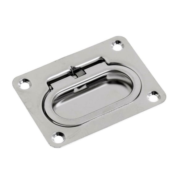 ISURE MARINE Boat Stainless Steel Square Hatch Lock Pull Ring Handle Marine Hardware