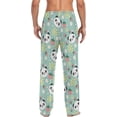thumbnail image 2 of Cute Panda Strawberry Flower Sun Mens Pajama Pants Sleepwear Lounge Men's Pajama Bottoms Gift for Family, 2 of 6