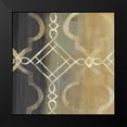 thumbnail image 2 of Coulter, Cynthia 20x20 Black Modern Framed Museum Art Print Titled - Abstract Waves Black-Gold Tiles IV, 2 of 5