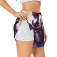 thumbnail image 1 of Balery Cool Skull Cowboy Pantalones cortos deportivos para mujer con forro y dos bolsillos, elásticos, para entrenamiento, gimnasio, yoga-X-Large, 1 of 7