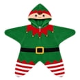 thumbnail image 4 of GiLiling Baby Starfish Onesie Christmas Newborn Romper Fleece Starfish Onesie Starfish Baby OutfitLong Sleeve Romper Cute Funny Bodysuit (Green, 6 Months), 4 of 5