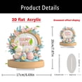 thumbnail image 3 of YingYouFu Easter 2D Acrylic Table Decoration Bunny Shape Stand for Home Living Room Bedroom Festive Centerpiece, 3 of 9