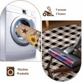 thumbnail image 4 of Texas Star Round Rug 5ft Washable Circle Kitchen Rugs Non Slip Farmhouse Country Sunflower Black Plaid Large Area Rug Indoor Floor Carpet for Bedroom Living Room Home Office Dining Room Nursery, 4 of 8