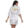 thumbnail image 1 of LYMAYTER‌ Bridesmaid Robes Satin Wedding Party Short Kimono Getting Ready Robe Women Soft Glitter Trim‌, 1 of 8