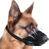 GASTROPOD Dog Muzzle, Soft Muzzle for Small Medium Large Sized Dog to Prevent Biting Barking Chewing, Soft Grooming Muzzle with Adjustable Strap, Allows Panting and Drinking (Black, S)