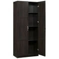 thumbnail image 3 of Pemberly Row Engineered Wood 4-Shelf Storage Cabinet in Cinnamon Cherry, 3 of 9