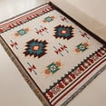 thumbnail image 3 of Aztec Blanket, Oversized Boho Throw Blanket with Fringe, Southwestern Geometric Tapestry Vintage Woven Throw Blankets, Double-Si (Sucre,90x180cm), 3 of 7