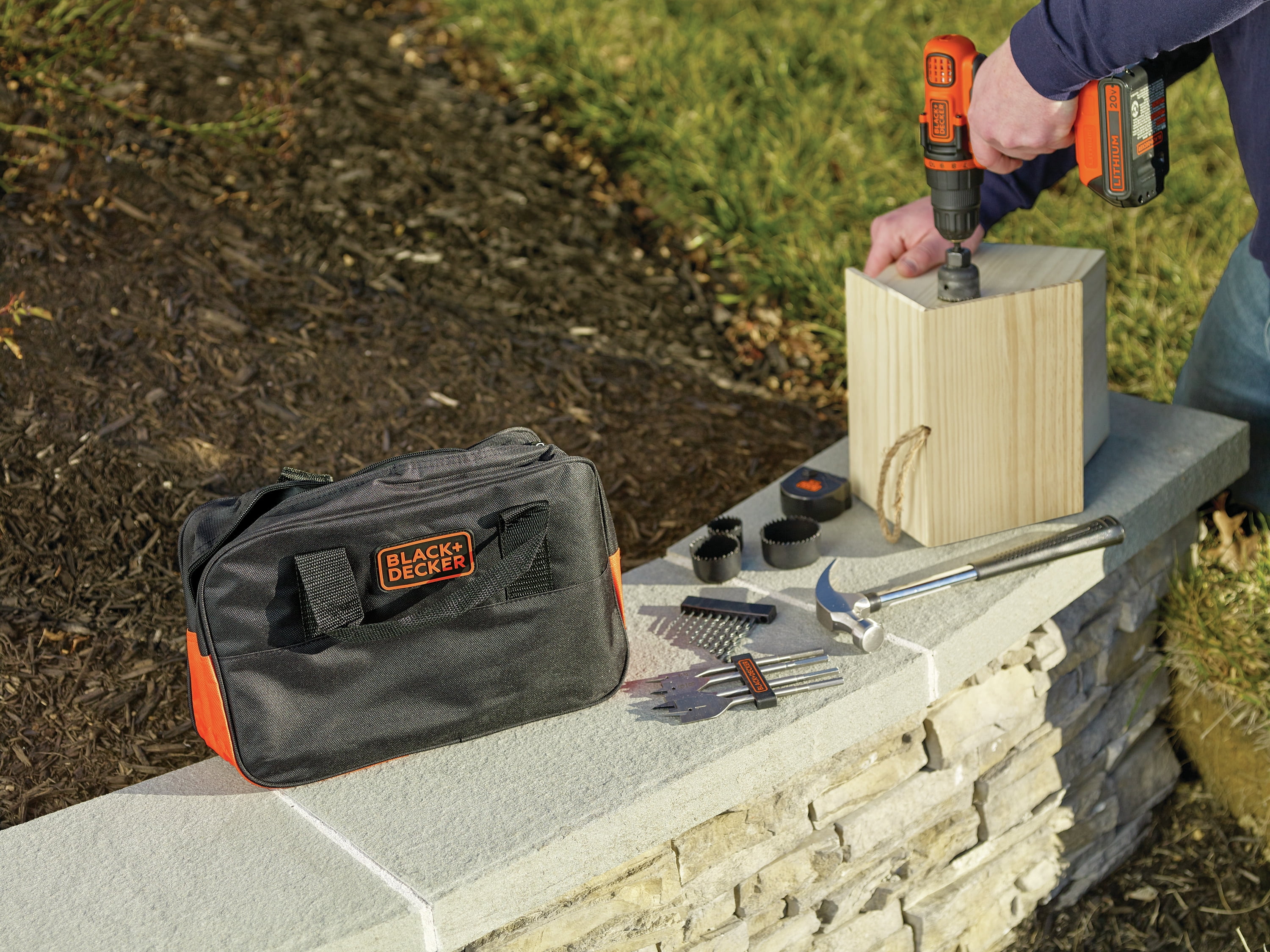 BLACK+DECKER LDX120PK 20V MAX* Lithium Ion Drill-Driver and 66-Piece Project Kit