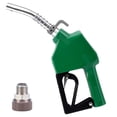 thumbnail image 1 of Fuel Nozzle – Automatic 3/4" NPT Inlet – 13/16" Spout – 11 GPM Max – Auto Shut-Off & 360° Swivel – Corrosion-Resistant – Ergonomic Handle – Green Holster, 1 of 7