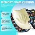 thumbnail image 5 of Premium Unicorn Pattern Memory Foam Seat Cushion Ergonomic Chair Pad for Office Chair, Car, Airplane & Bleachers Sciatica, Tailbone Hip & Back Pain Relief - Chair Cushion for Long Office Workers., 5 of 5