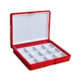 thumbnail image 3 of GUOOL Empty Watercolor Palette Box Paint Pallet Practical Portable Art Supplies Red Paint Palette Box for Artists Painters Students A 12grids, 3 of 7