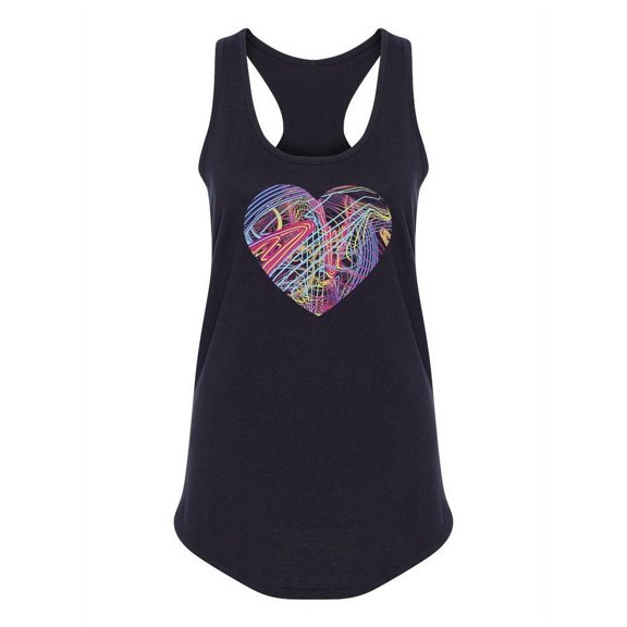 Heart Made Of Doodles Racerback Tank Women -Image by Shutterstock, Female Large