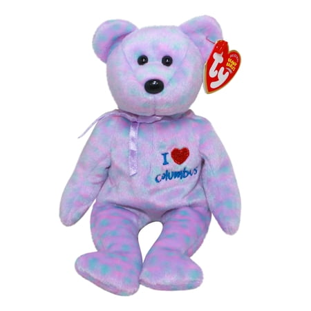 Ty Beanie Baby: I Love Columbus the Bear | Stuffed Animal | MWMT price history on PriceWatchPro