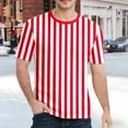 thumbnail image 2 of YANGXINX Mens Striped T Shirt Color Block Summer Casual Short Sleeve Crew Neck Tee Soft Breathable Daily Wear Comfort Fit Tops, 2 of 4