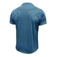 thumbnail image 5 of Xihbxyly Casual Tops for Men Big & Tall Button Crew Neck Short Sleeve Quick Dry T Shirt Tops Casual Stylish Solid Slim Fit Tops Casual Stylish Trendy for Traveling, 5 of 6