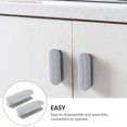 thumbnail image 4 of YSNOOWE 4Pcs Self Stick Barn Door Handles Light Grey ABS Simple Design for Cabinet Doors, 4 of 6